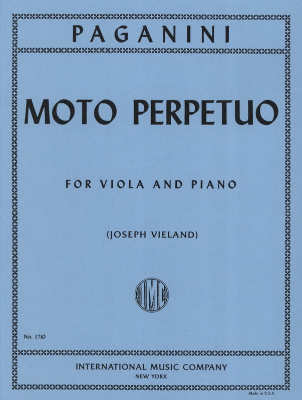 PAGANINI N. - MOTO PERPETUO - OP.11