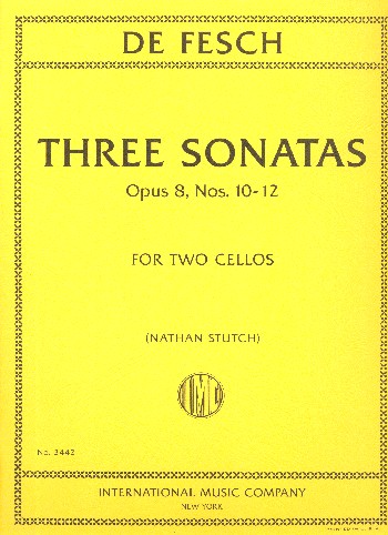 DE FESCH W. - SONATAS (3) - OP.8 Nº10-12