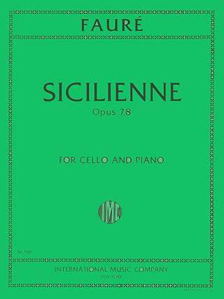 FAURE G. - SICILIANA - OP.78  CELLO Y PIANO