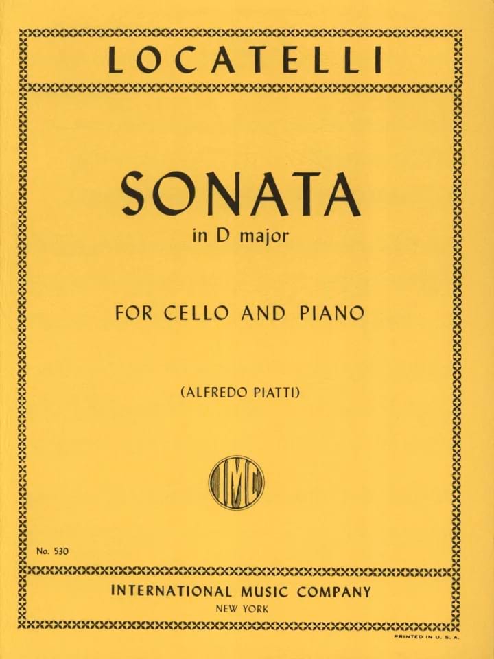 LOCATELLI P.A. - SONATA RE M  (CELLO/P)