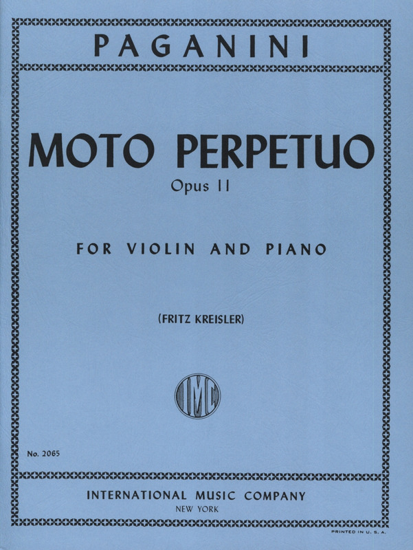 PAGANINI N. - MOTO PERPETUO - OP.11