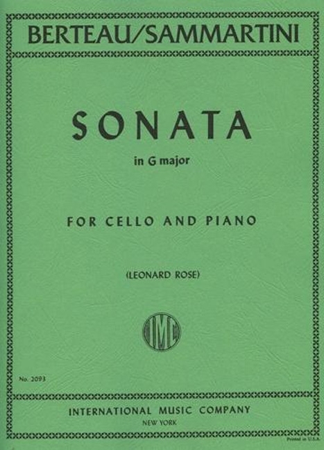 SAMMARTINI G.B. - SONATA SOL M -