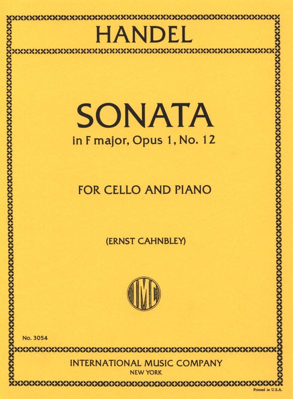HANDEL G.F. - SONATA Nº12 FA M - OP.1