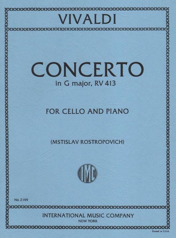 VIVALDI A. - CONCIERTO SOL M F.III/12 - RV.413