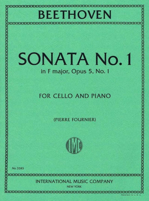 BEETHOVEN L.V. - SONATA Nº1 FA M - OP.5 Nº1