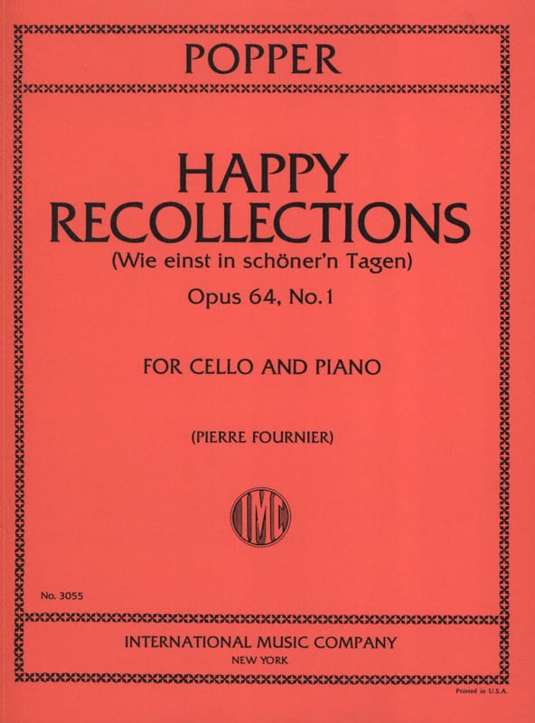 POPPER D. - HAPPY RECOLLECTIONS - OP.64 Nº1