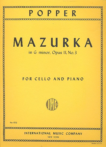 POPPER D. - MAZURKA SOL m - OP.11 Nº3