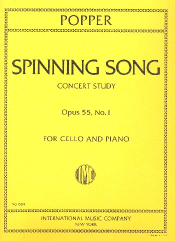 POPPER D. - SPINNING SONG - OP.55 Nº1 - VIOLONCHELO Y PIANO