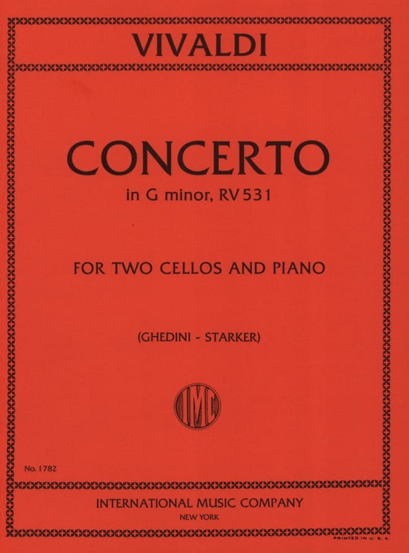 VIVALDI A. - CONCIERTO SOL m F.III/2 - RV.531