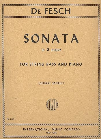 DE FESCH W. - SONATA SOL M -