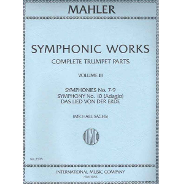 MAHLER G. - OBRAS SINFONICAS V.3 (PARTE DE TROMPETA)