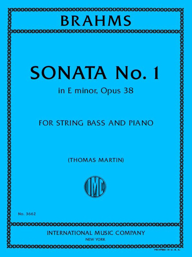 BRAHMS J. - SONATA Nº1 MI m - OP.38  (CTBJO)