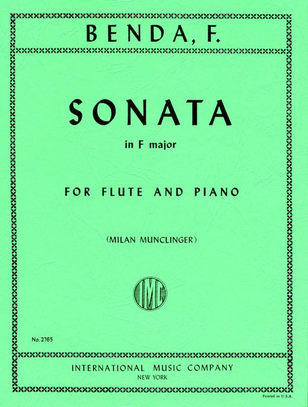BENDA F. - SONATA FA M -