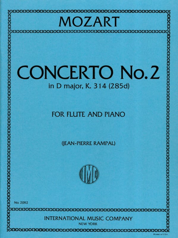 MOZART W.A. - CONCIERTO Nº2 RE M - KV.314