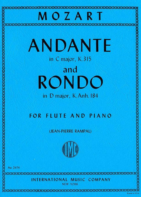 MOZART W.A. - ANDANTE DO M Y RONDO RE M - KV.315/184