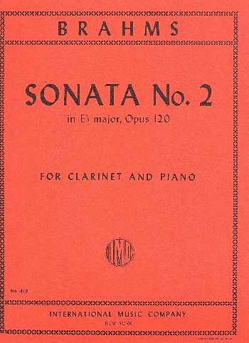 BRAHMS J. - SONATA Nº2 MIb M - OP.120 (CLARINETE Y PIANO)