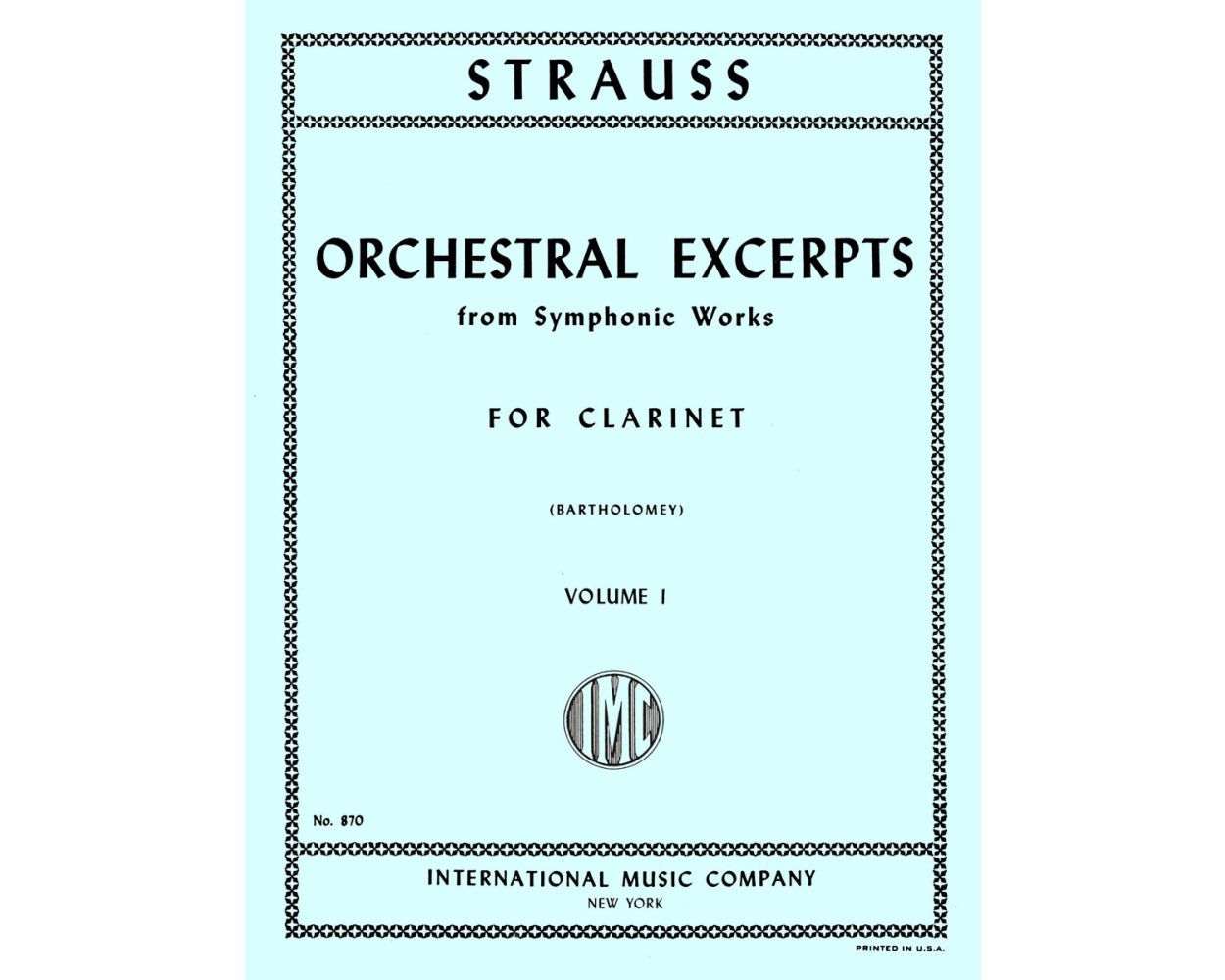 STRAUSS R. - PASAJES ORQUESTALES V.1 -CLARINETE