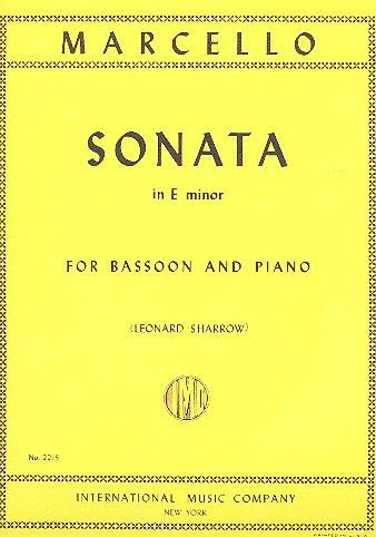 MARCELLO B. - SONATA MI m -