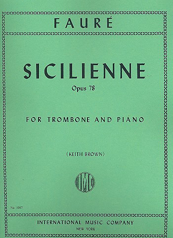 FAURE G. - SICILIANA - OP.78
