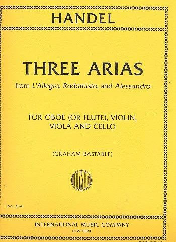 HANDEL. - ARIAS (3) (OB o FL/V/VL/CELLO)