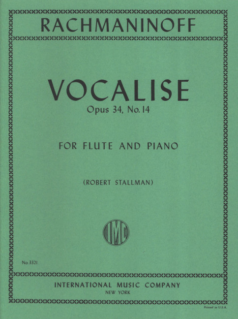 RACHMANINOFF S. - VOCALISE - OP.34 Nº14  (FL/P)