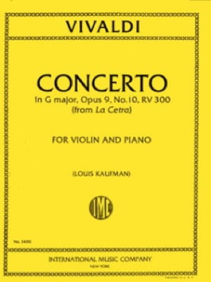 VIVALDI A. - CONCIERTO SOL M OP.9 Nº10 (LA CETRA) - RV.300