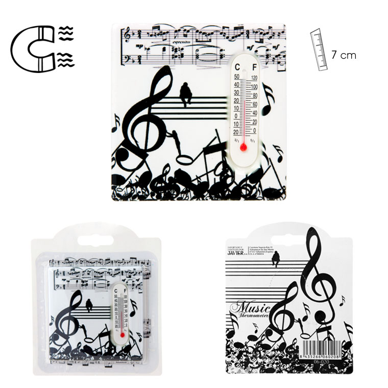 REGALO - TERMOMETRO IMANTADO EN ESTUCHE (7cm) Y MOTIVOS MUSICALES