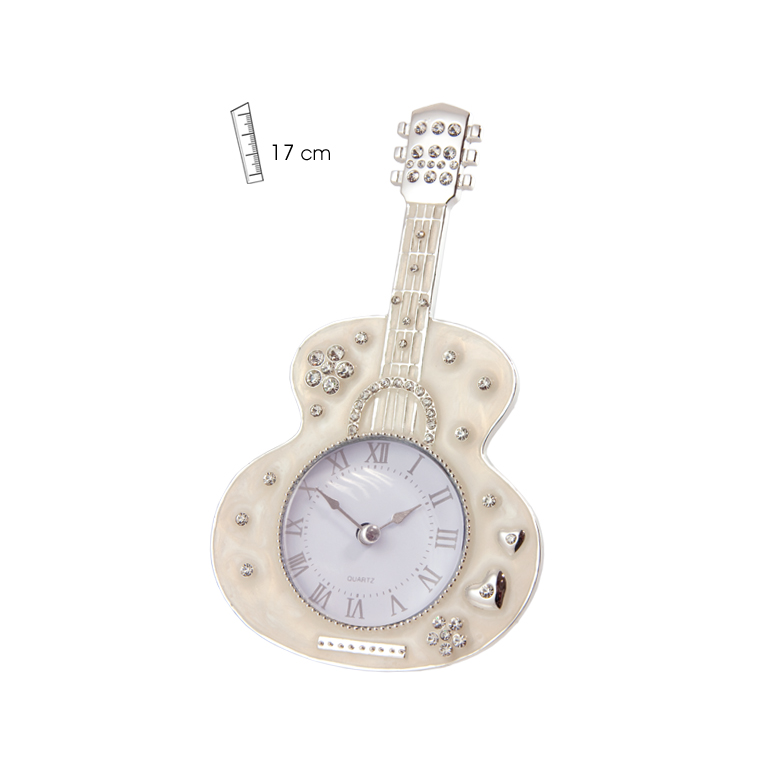 REGALO - RELOJ ESMALTADO CON FORMA DE GUITARRA