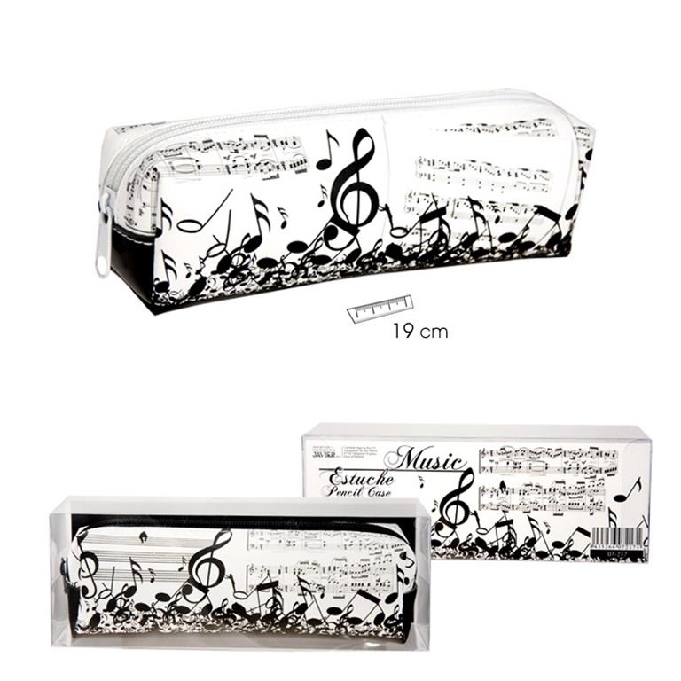 REGALO - ESTUCHE ESCOLAR CON MOTIVOS MUSICALES (19cm)