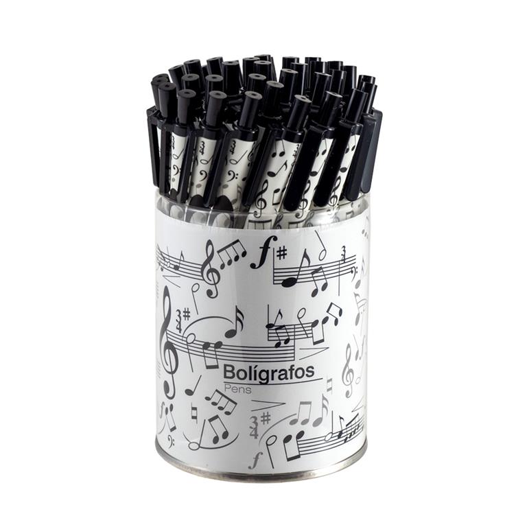 REGALO - BOLIGRAFO CON NOTAS MUSICALES (BLANCO Y NEGRO)