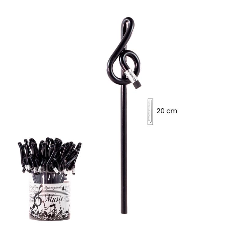 REGALO - LAPIZ FORMA CLAVE DE SOL NEGRO