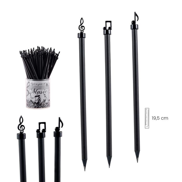 REGALO - LAPIZ NEGRO CON NOTAS ARRIBA SURTIDAS MUSICA