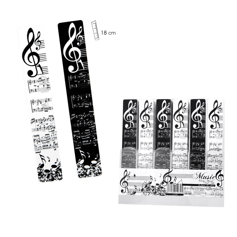 REGALO - LIMA DE UÑAS CON MOTIVOS MUSICALES (18cm)