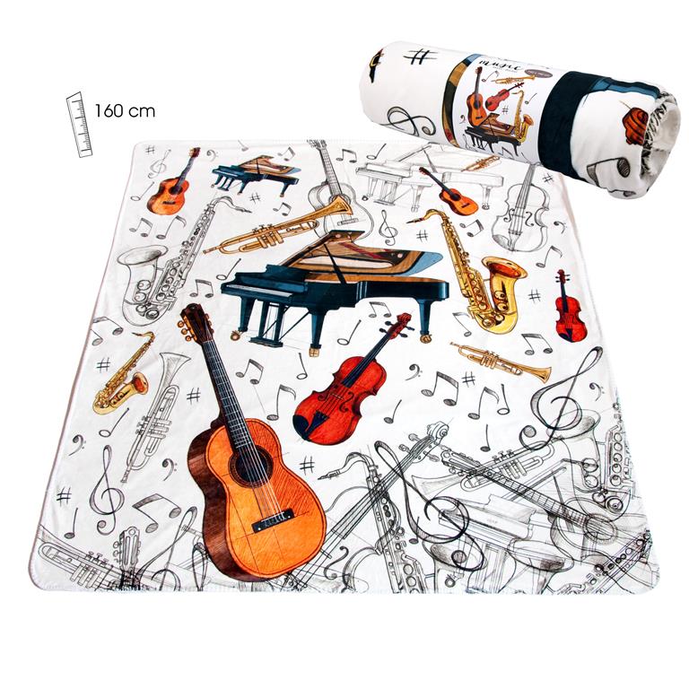 REGALO - MANTA FORRO POLAR INSTRUMENTOS MUSICALES