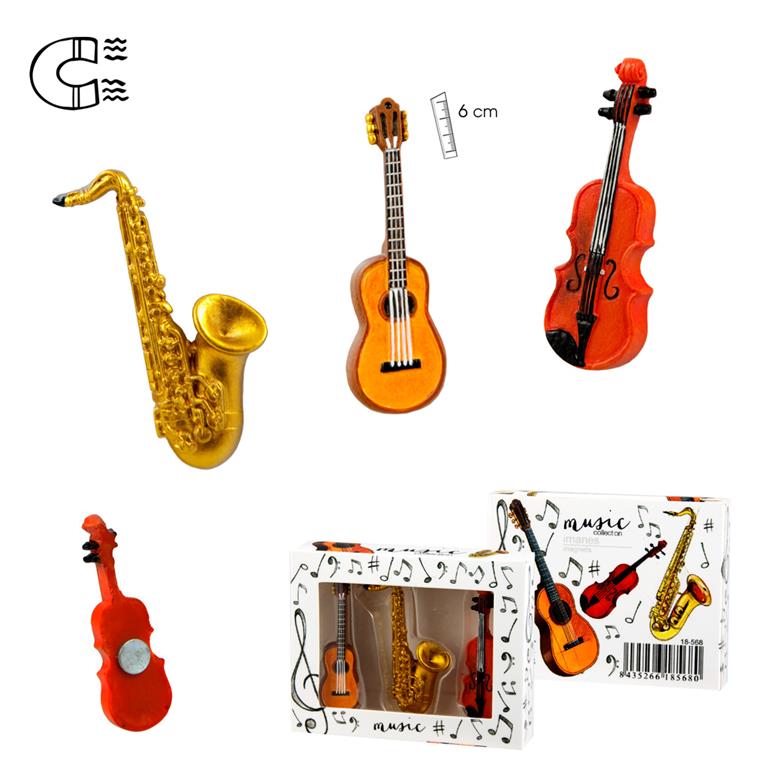 REGALO - SET 3 IMANES INSTRUMENTOS MUSICALES
