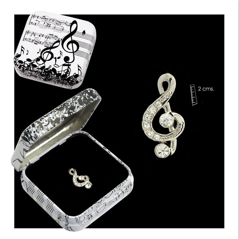 REGALO - PIN CLAVE SOL PIEDRITAS