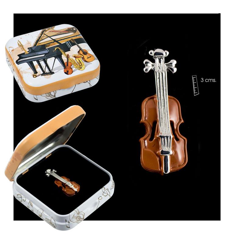 REGALO - PIN VIOLIN MARRON