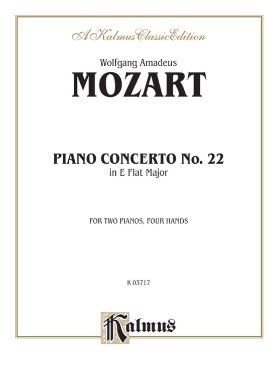 MOZART W.A. - CONCIERTO Nº22 MIb MK - KV.482