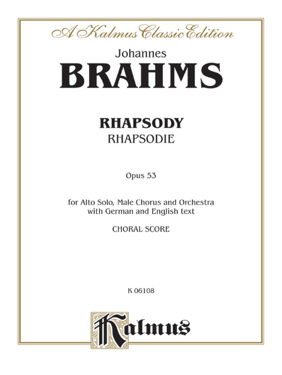 BRAHMS J. - RAPSODIA - OP.53