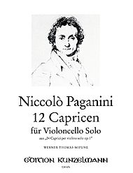 PAGANINI N. - CAPRICHOS (12) VIOLONCHELO
