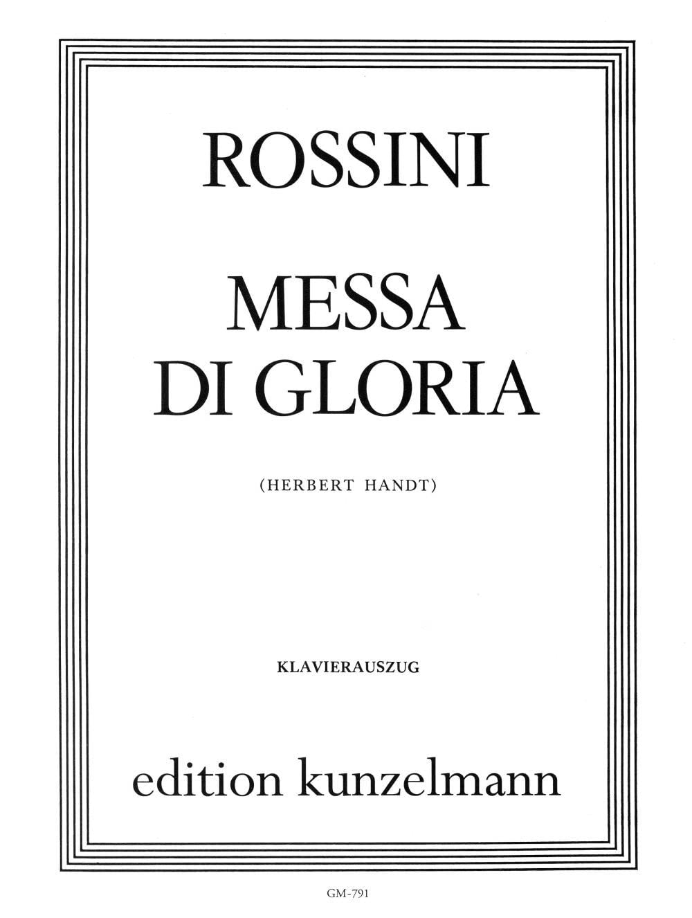 ROSSINI G. - MISA DE GLORIA -