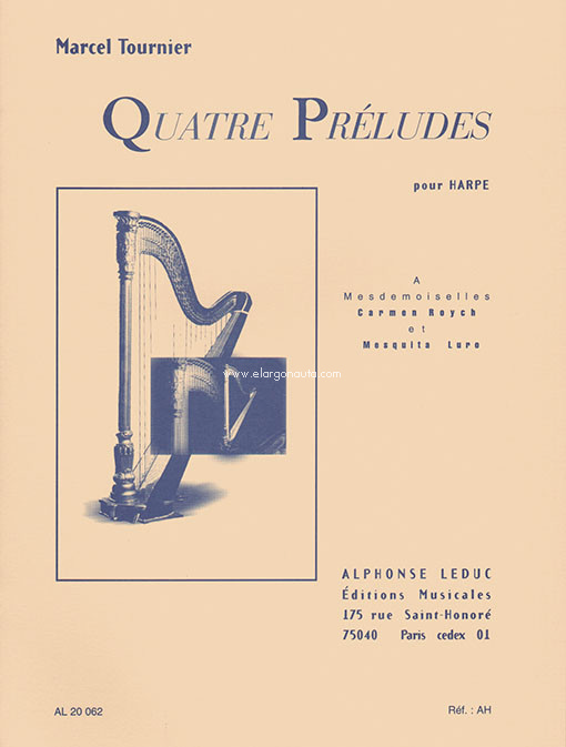 TOURNIER M. - PRELUDES (4) PARA ARPA
