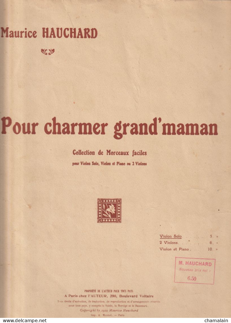 HAUCHARD M. - POUR CHARMER GRAND MAMAN (VIOLIN Y PIANO)