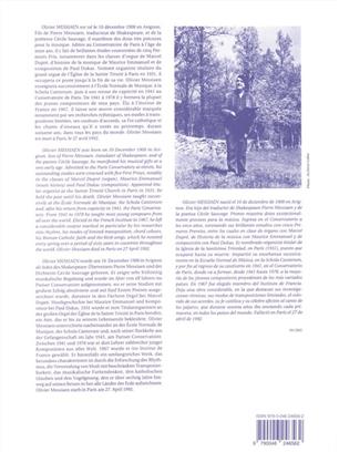 MESSIAEN O. - MEDITIATION SUR LE MYSTERE DE LA SANTE TRINITE