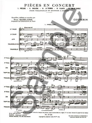 COUPERIN/BAZELAIRE - PIEZAS EN CONCIERTO CH/CUERDAS
