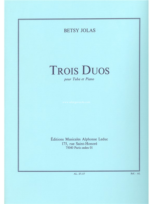 JOLAS B. - DUOS (3) TUBA Y PIANO