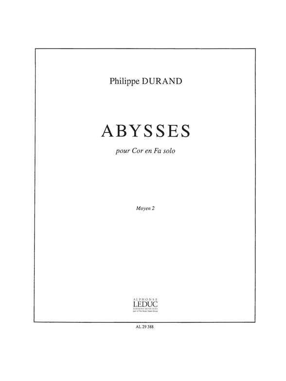 DURAND P. - ABYSSES (TROMPA EN FA)