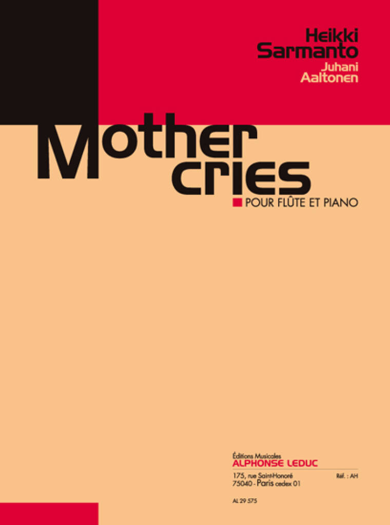 SARMANTO/AALTONEN -  MOTHER CRIES (FLAUTA Y PIANO)