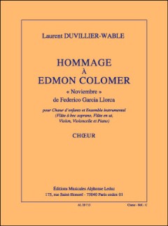 DUVILLIER-WABLE L. - HOMENAJE AL CORO INFANTIL E.COLOMER
