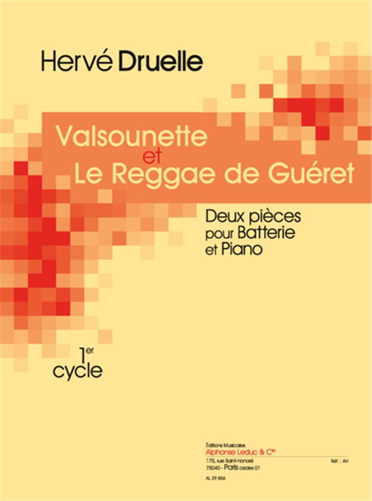 DRUELE H. - PIEZAS (2) VALSOUNETTE Y LE REGGAE DE GUERET BATERIA Y PIANO